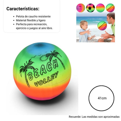 PELOTA CAUCHO MULTICOLORES DIM:20X20CM