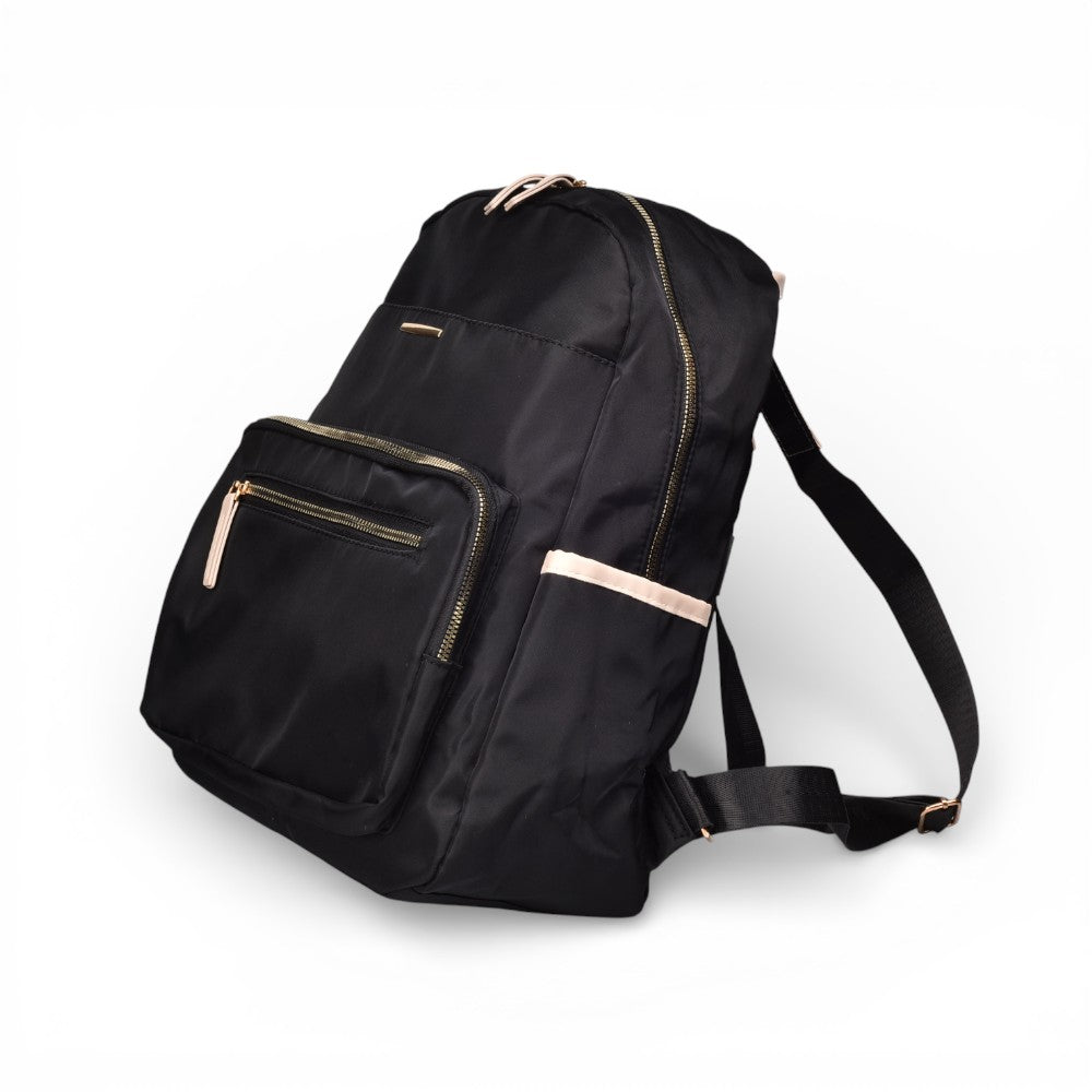 maleta morral negro poliester dim:37x27x15
