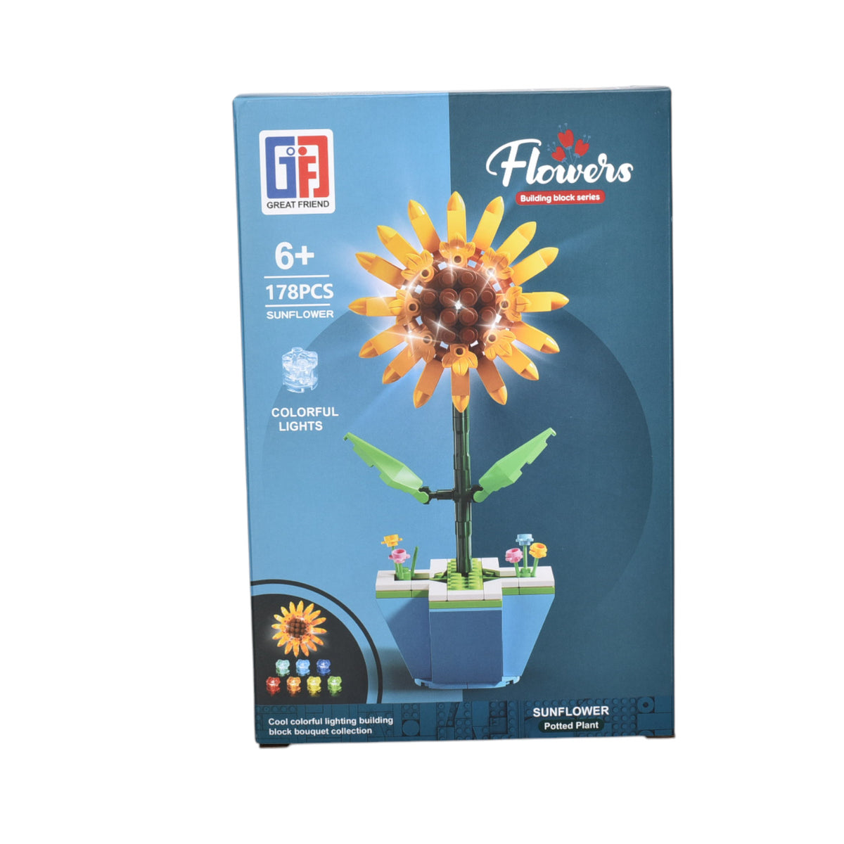 bloques fichas plastica armable diseño flor ref:123-769-770-771-772