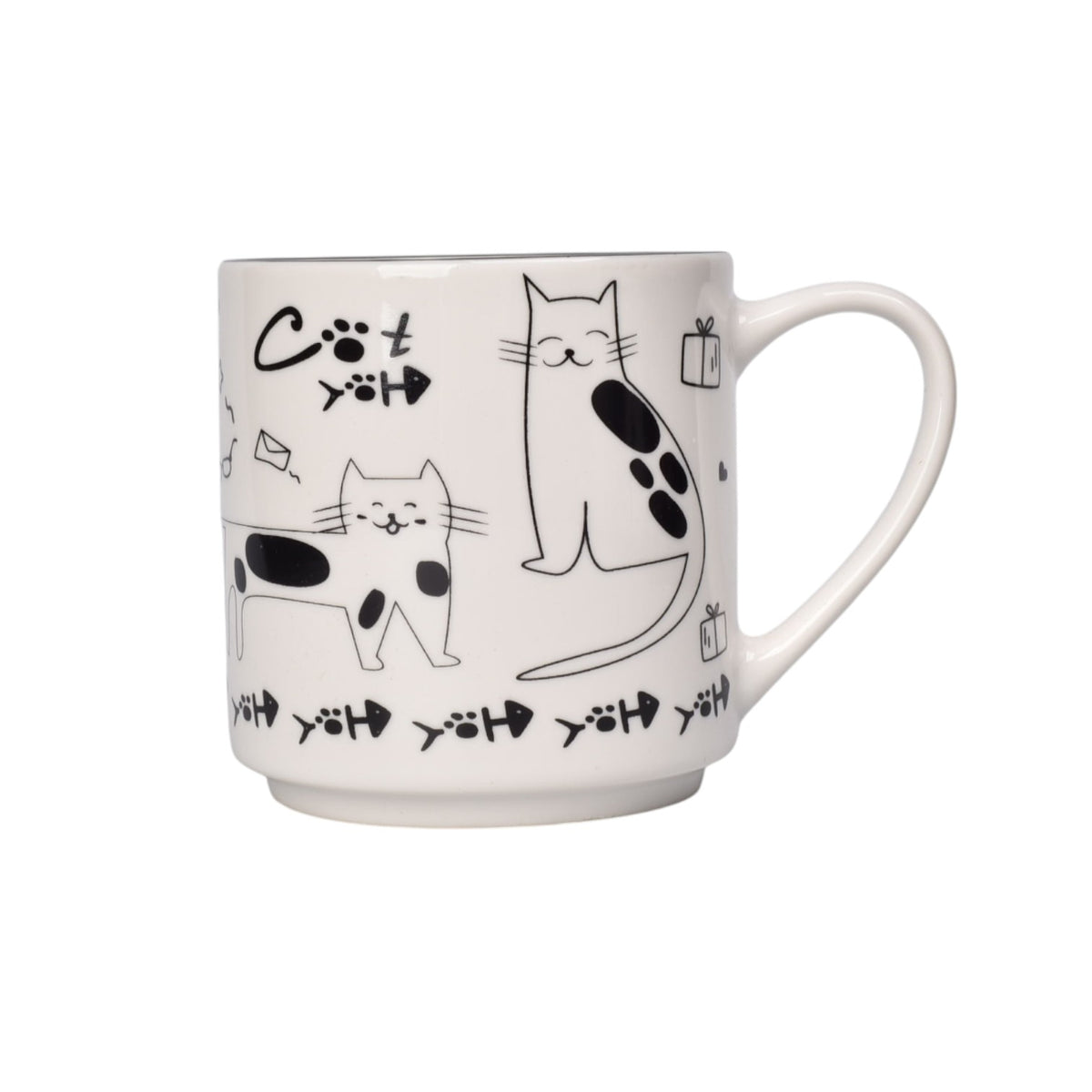 mug pocillo ceramica gatos 300ml dim:8x8x8