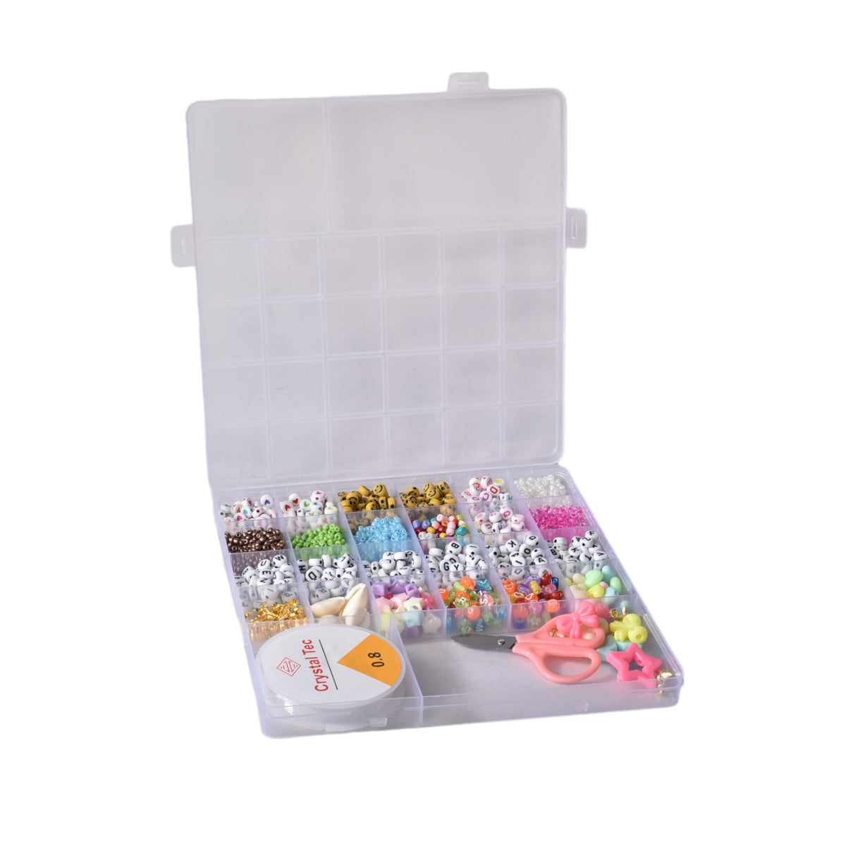 set kit forma cuadrada grande hacer pulseras plastico dim:19