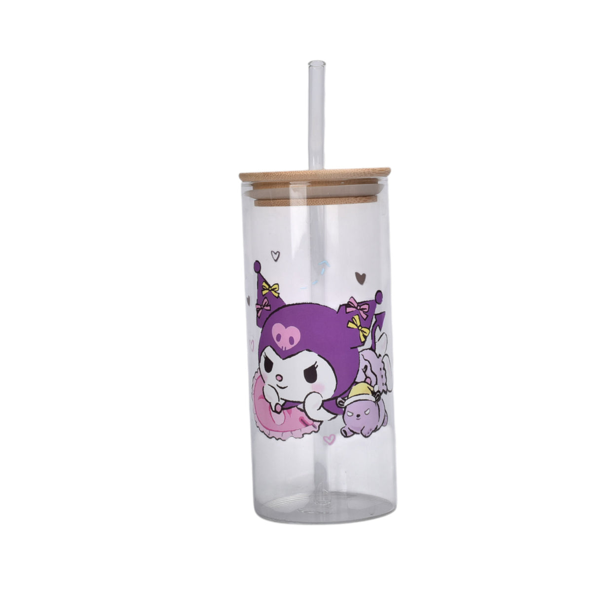 botella de vidrio 400ml transparente personaje dim:14x6