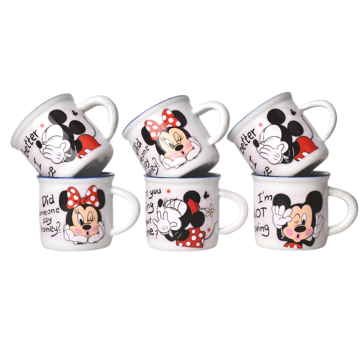 pocillo set x 6 pzas personajes