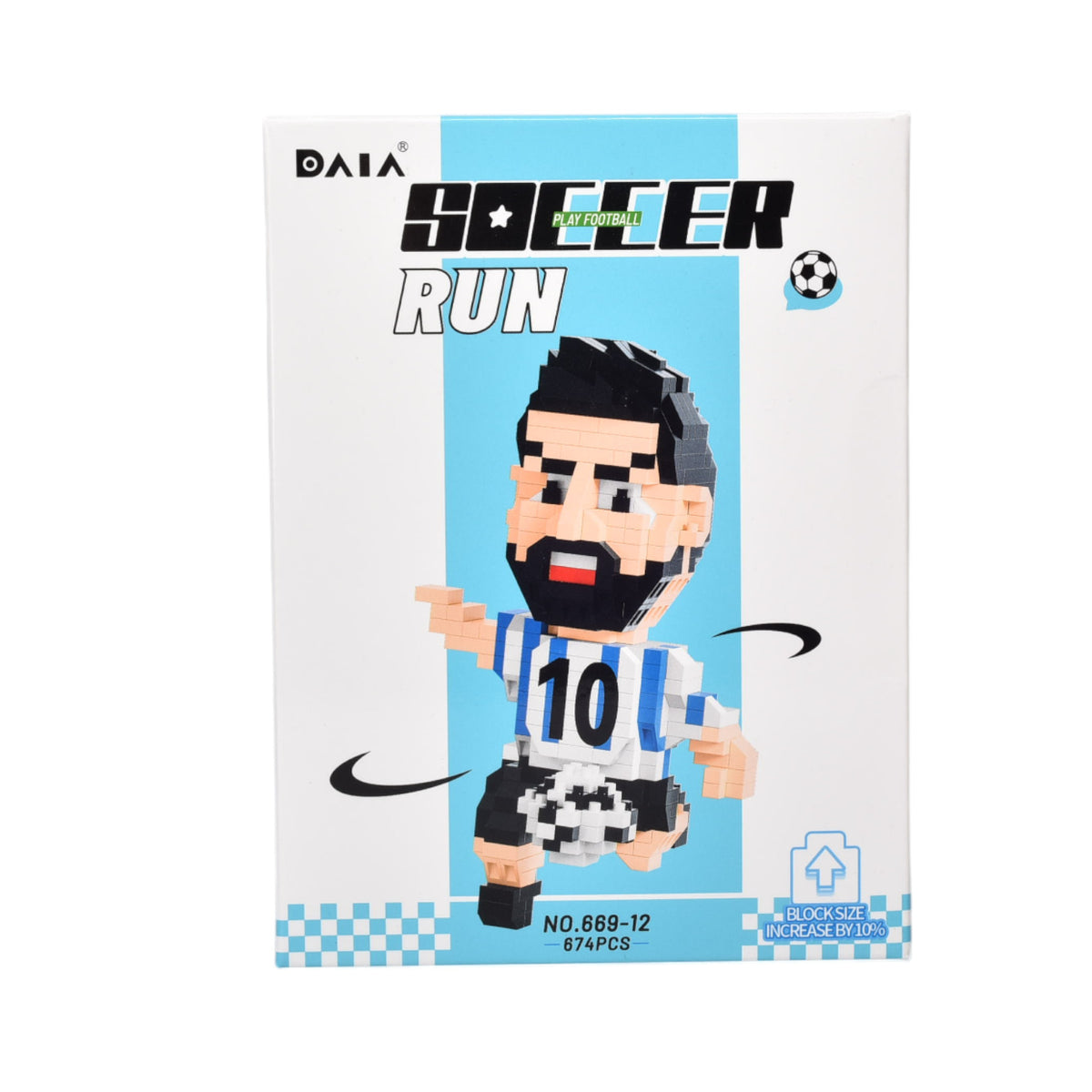 bloques fichas plastica forma futbol armar dim:12x6x16