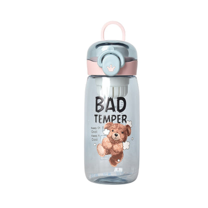 BOTELLA DE AGUA 420ML PLASTICO VARIOS COLORES  DIM:17X7X7