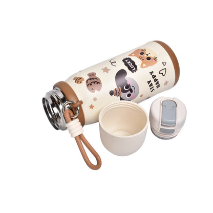 TERMO ACERO INOXIDABLE 500ML DISEÑO ANIMALES DIM:7X7X23