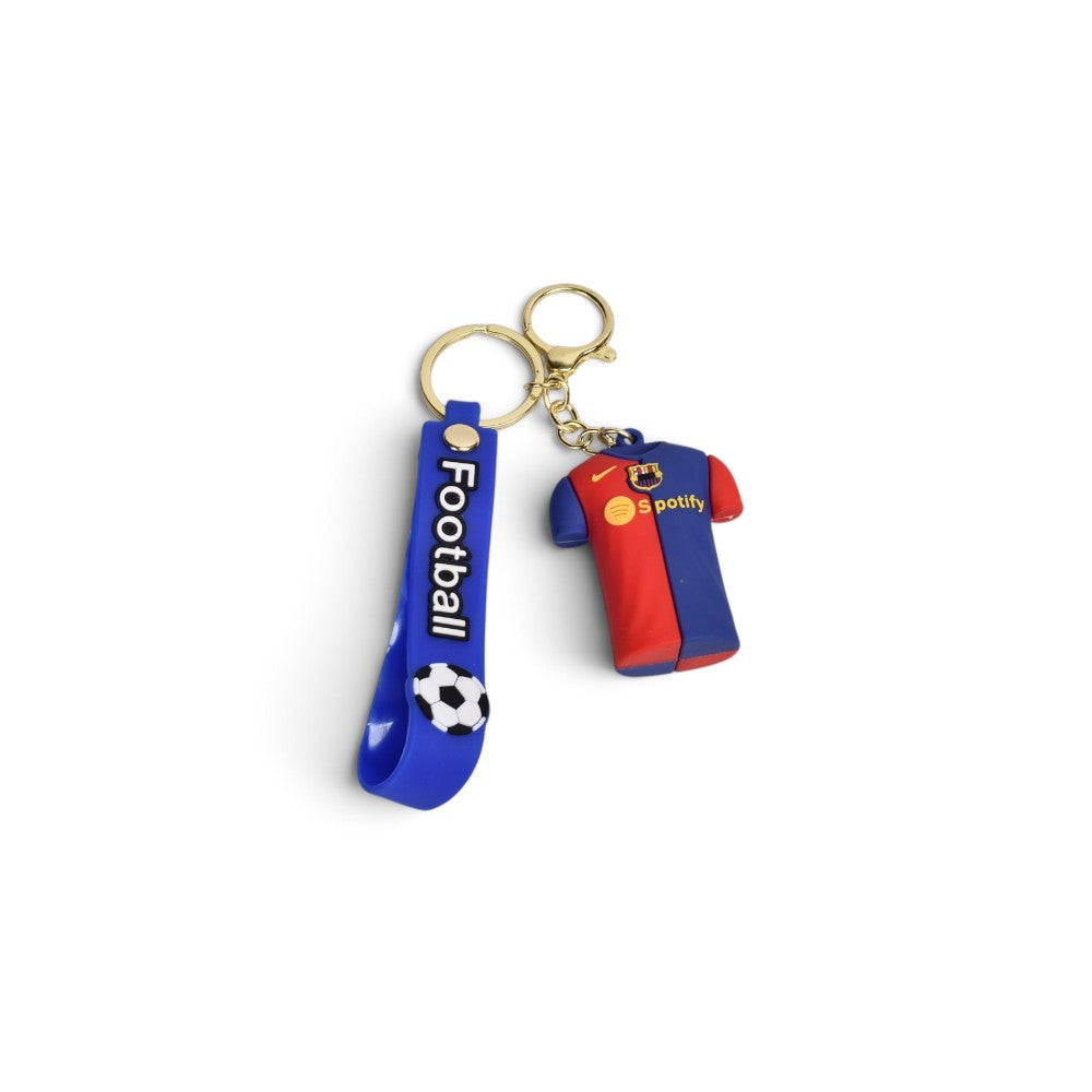 llavero camisa de futbol goma dim: 6x2.5cm