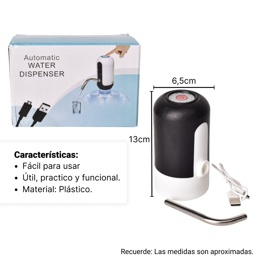 dispensador plastico para agua botellon manual dim:13*6*6