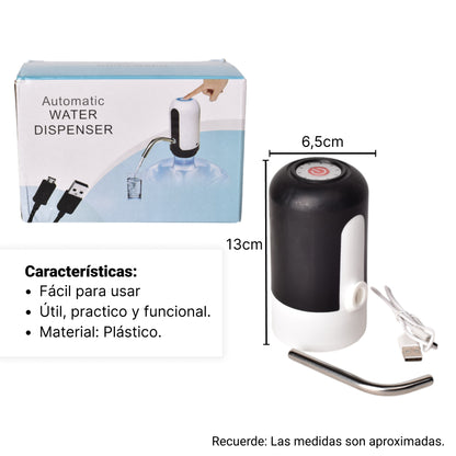 DISPENSADOR PLASTICO PARA AGUA BOTELLON MANUAL DIM:13*6*6