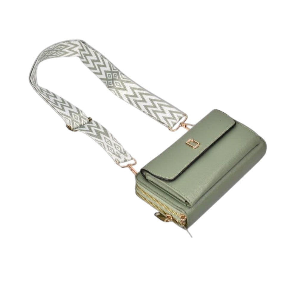 bolso para dama sintetico con monedero dim: 19x11x7