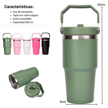 TERMO ACERO INOXIDABLE 600ML