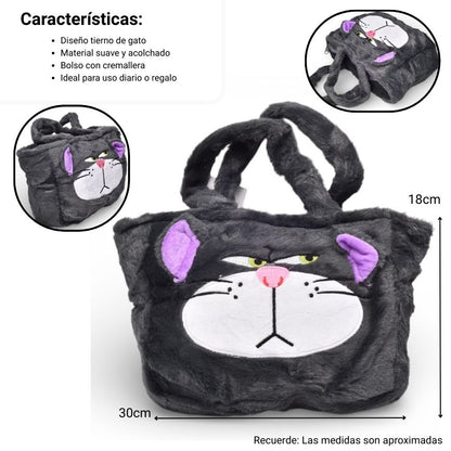 BOLSO CARTERA PERSONAJE POLIESTER PELUCHE DIM:30X18X8