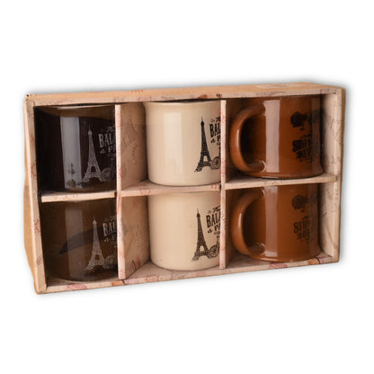 POCILLO X6 PCS  CERAMICA DIM:7*8CM (M996)
