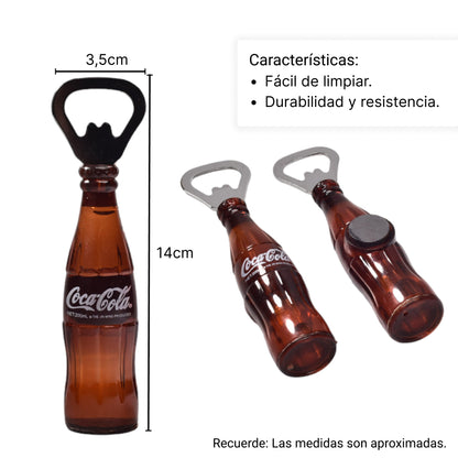 DESTAPADOR PLASTICO CON IMAN FORMA BOTELLA GASEOSA