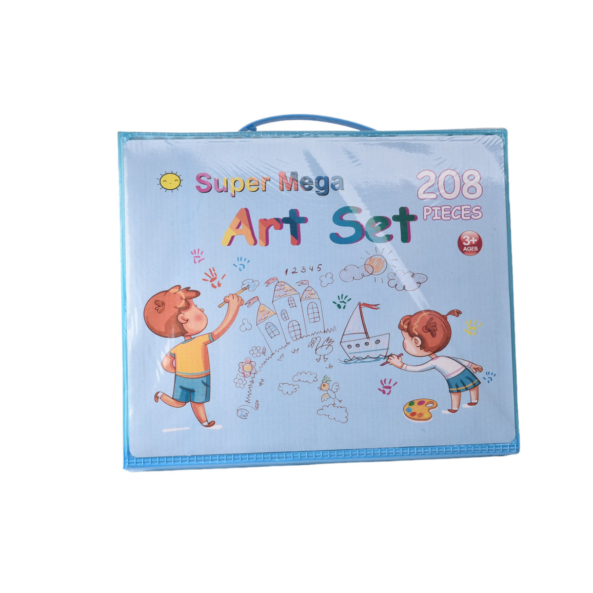 set kit de 208 pcs herramientas de pinturas dim:32x27x5