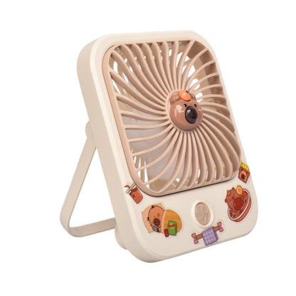 VENTILADOR CUADRADO PLASTICO RECARGABLE DIM:12X10X3