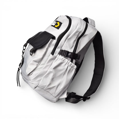 MALETA MORRAL NEGRO Y GRIS POLIESTER DIM:47X30X20