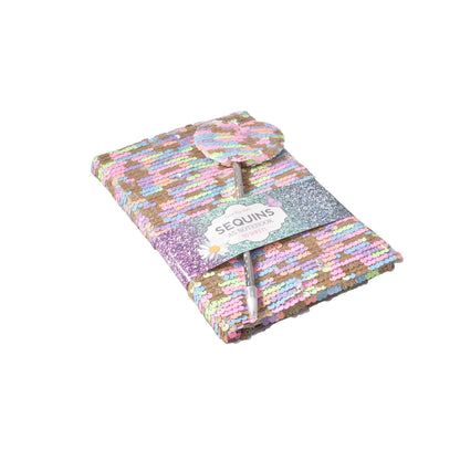 AGENDA DIARIO CON ESFERO LENTEJUELAS  DIM: 14X21