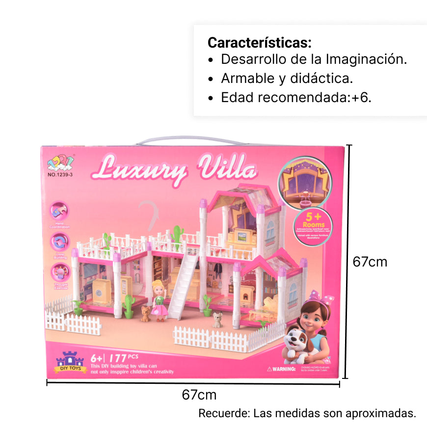 casa de muñecas juguete plastico niña armable