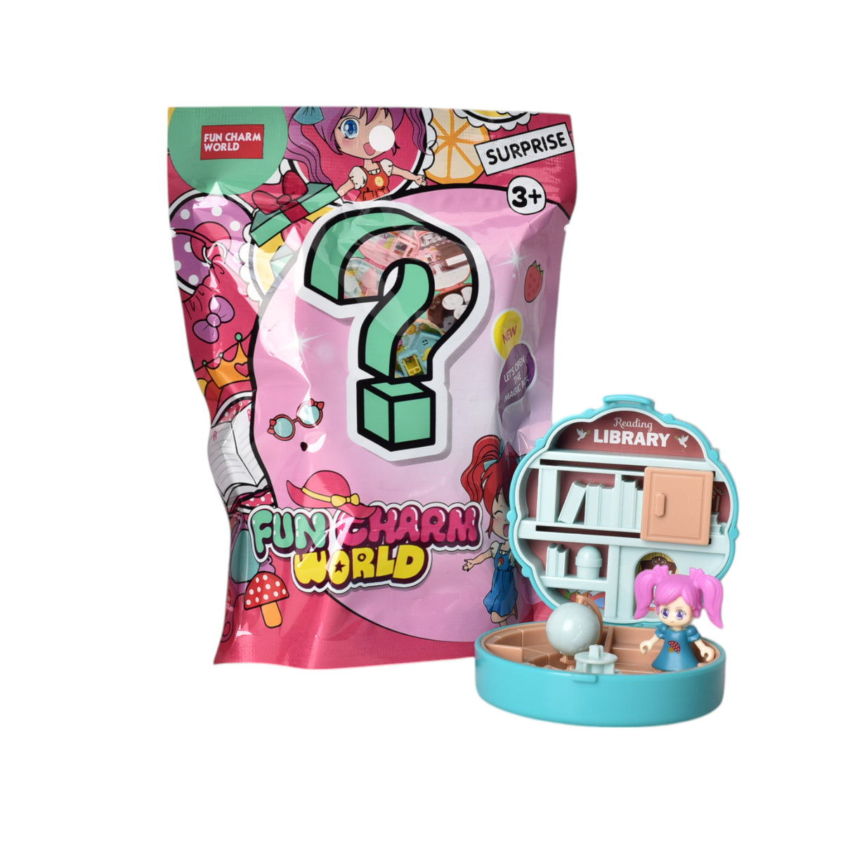 juguete muñeca sorpresa con accesorios plastico dim:24x24x16