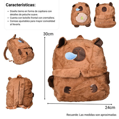 MALETA MORRAL CAPYBARA PEQUEÑO INFANTIL POLIESTER DIM:30X24X9