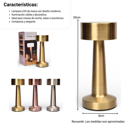 LAMPARA METALICA PLASTICA RECARGABLE CON CABLE USB