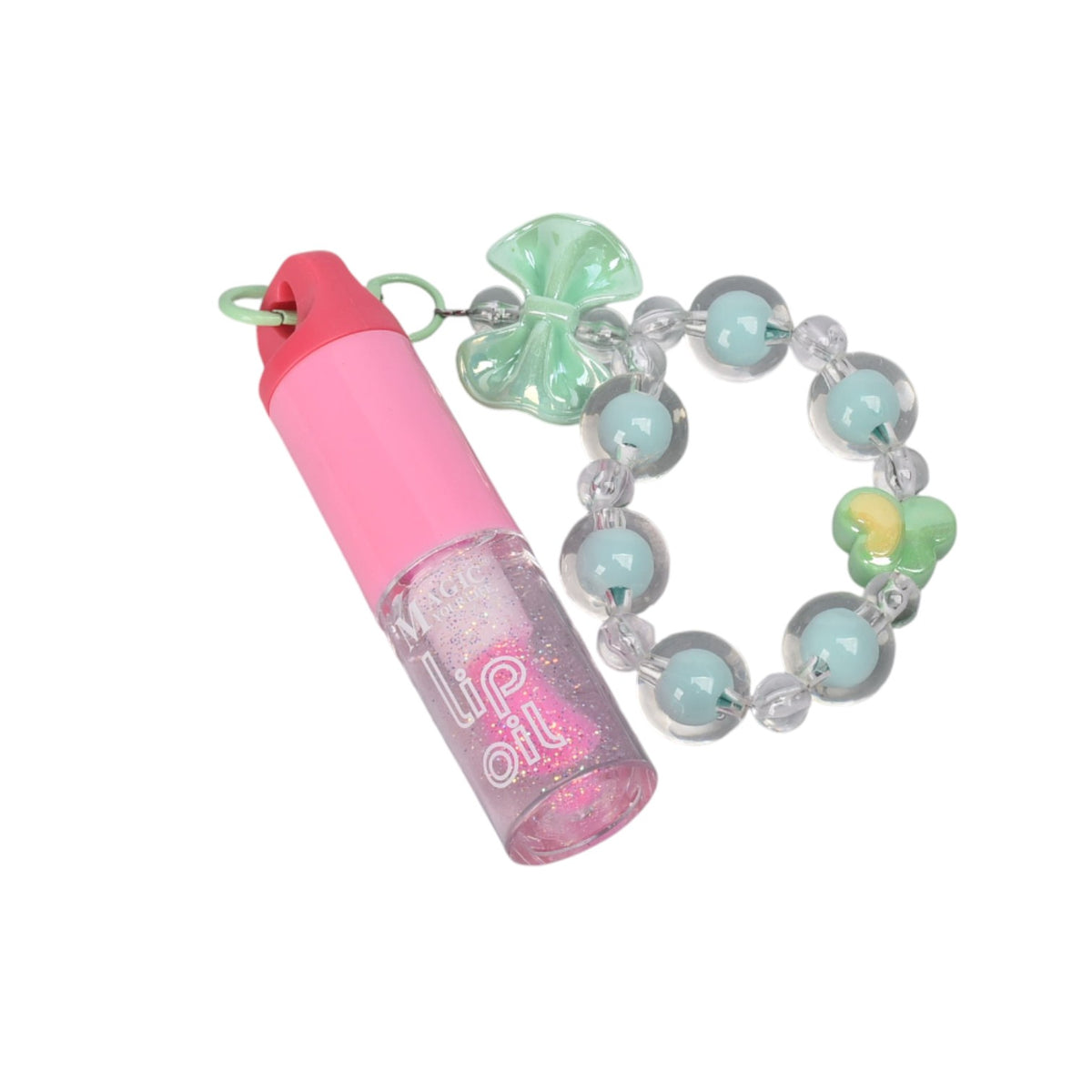 llavero con brillo plastico dim:9x2