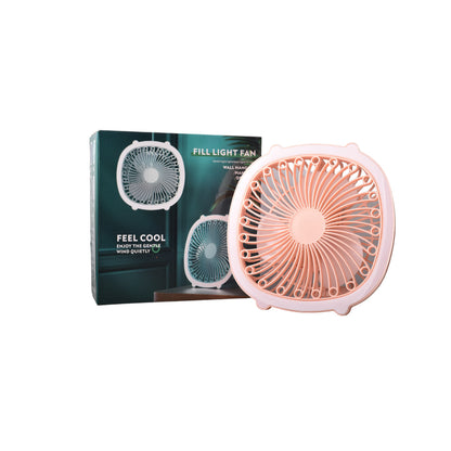 VENTILADOR CON CABLE USB RECARGABLE CUADRADO VARIOS COLORES