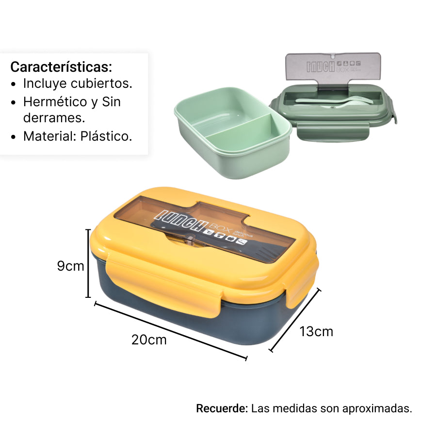 portacomidas con cubiertos