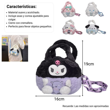 BOLSO CARTERA PERSONAJE NIÑA DE PELUCHE