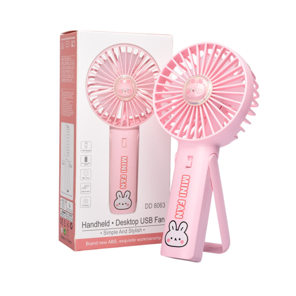 ventilador redondo plastico recargable dim:19x9x3