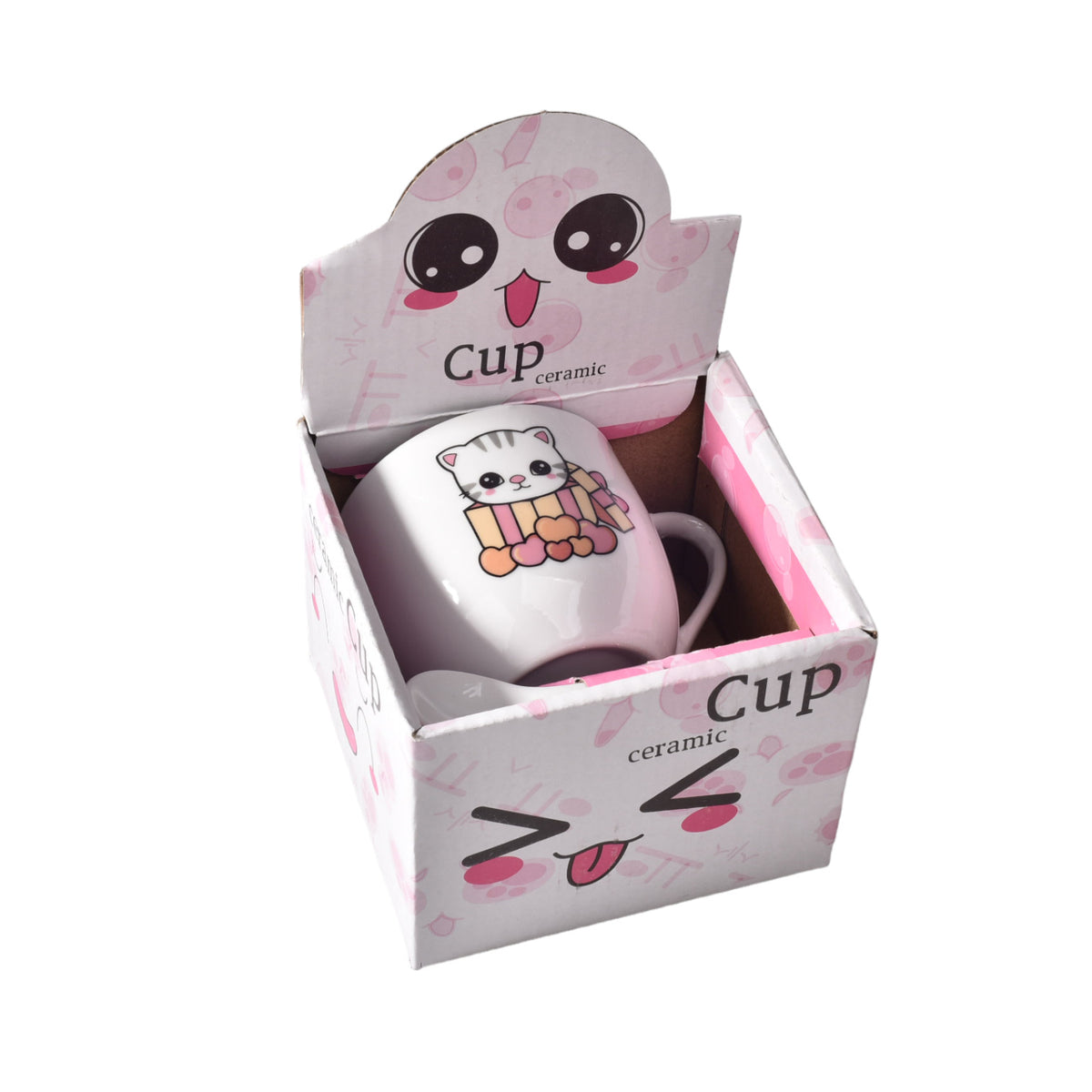pocillo ceramica con cuchara dim: 7x7x6