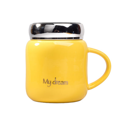 MUG POCILLO CON TAPA CERAMICA