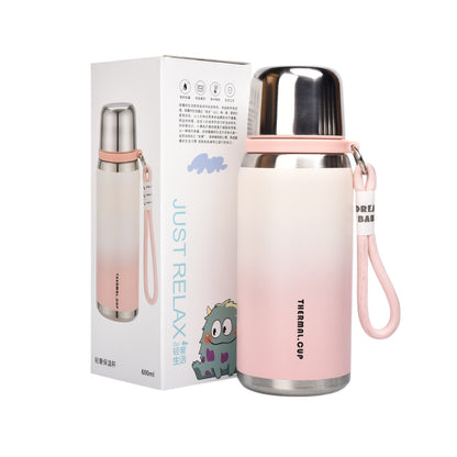 TERMO ACERO INOXIDABLE 600ML DIM:7X7X22