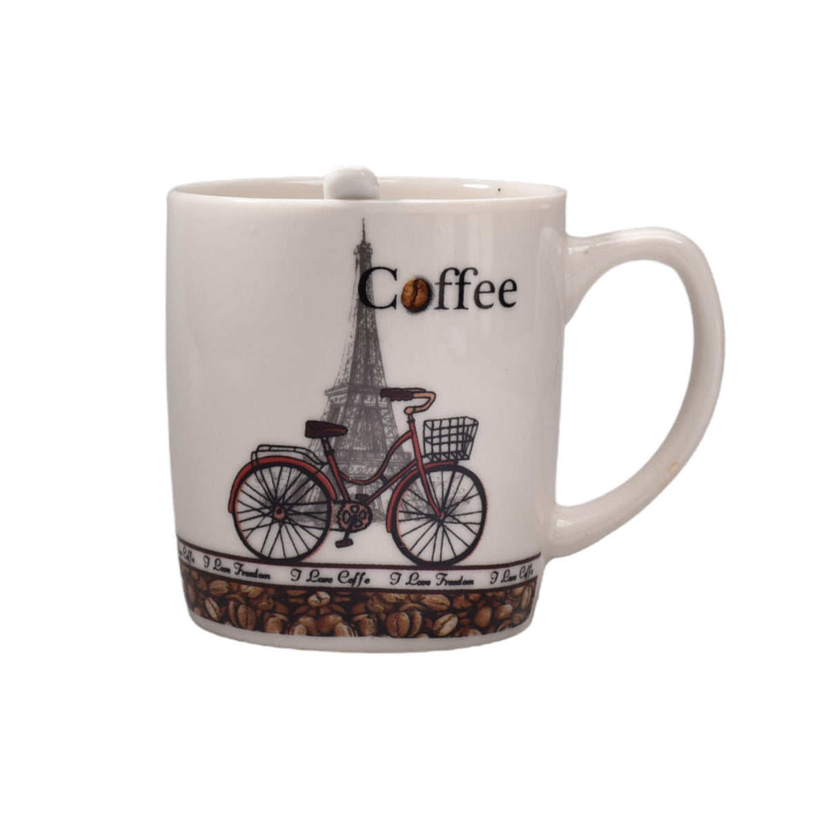 pocillo ceramica con cuchara dim: 14x14x7