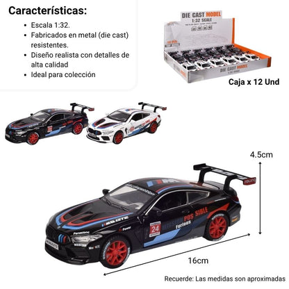 CARRO COLECCION DEPORTIVO METALICO ESCALA 1/32