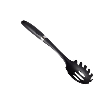 CUCHARON PASTA SILICONA PLASTICO UTENSILIOS COCINA NEGRO