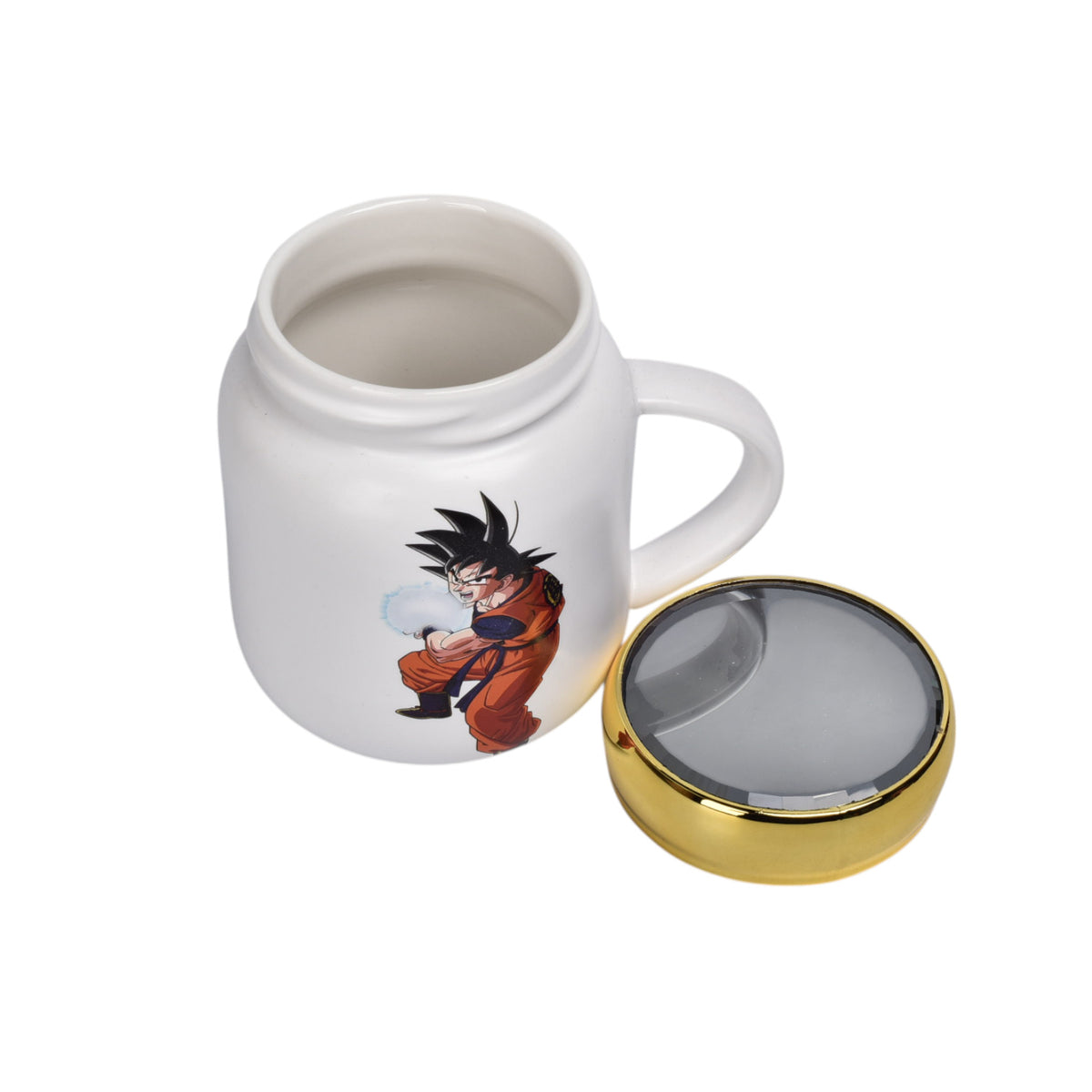 mug pocillo ceramica personaje con tapa espejo 420ml