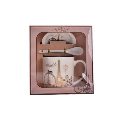 POCILLO CON CUCHARA MUG CERAMICA