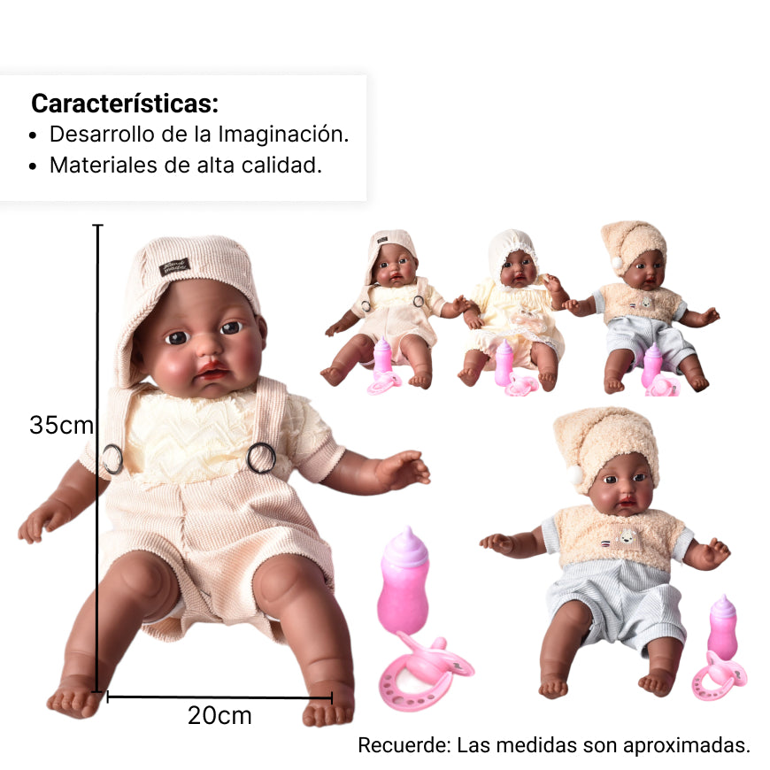 juguete bebe muñeca en caucho realista