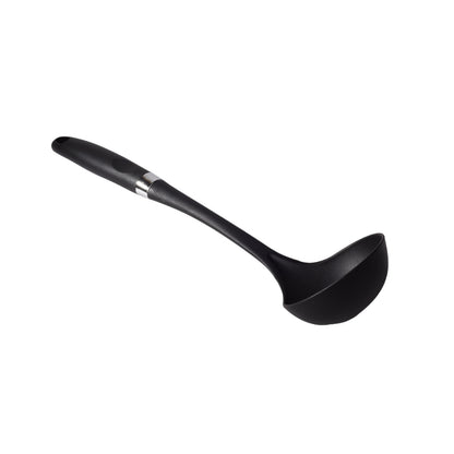 CUCHARA PARA SOPA SILICONA PLASTICO UTENSILIOS COCINA NEGRO