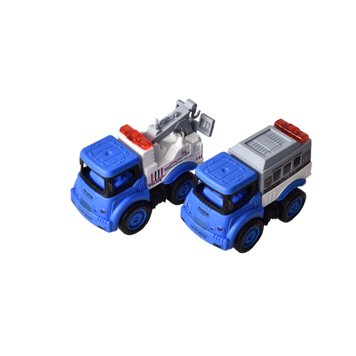 juguete set por 2 unidades carros de policia plasticos