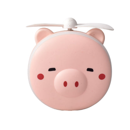 VENTILADOR ESPEJO CABLE USB RECARGABLE FORMA CERDITO OSO