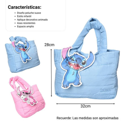 BOLSO CARTERA NIÑA DE PELUCHE PERSONAJE DIM:32X28X8