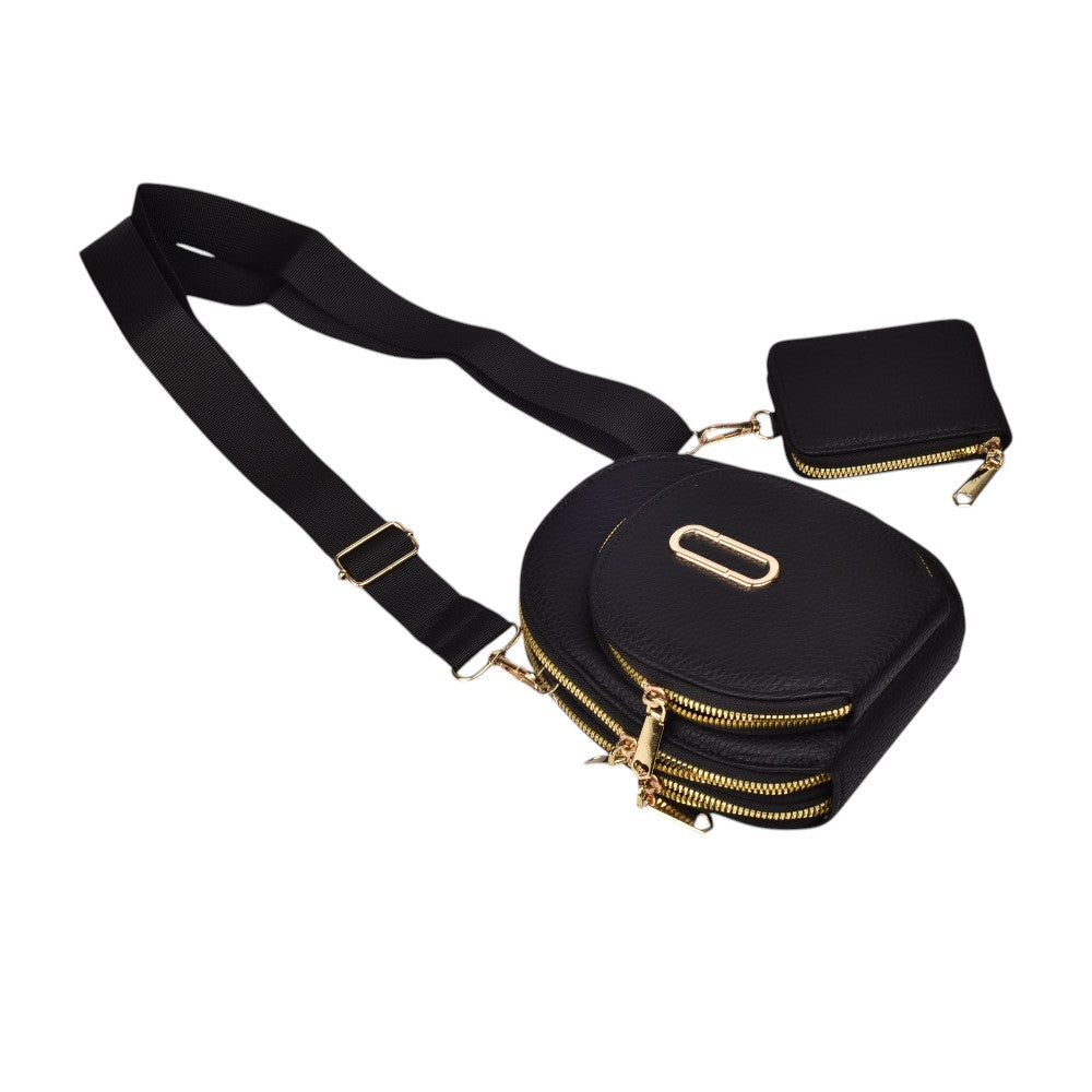 bolso para dama sintetico con monedero dim: 15x18x7