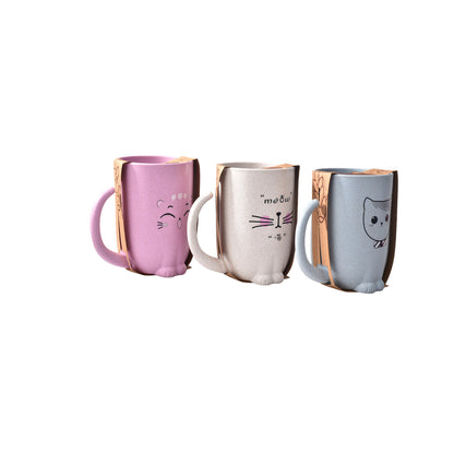 MUG TAZAS PARA NIÑOS NIÑAS FIBRA DE TRIGO DIM:10*7CM