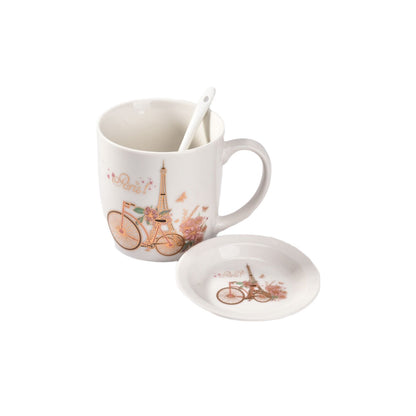 POCILLO CON CUCHARA MUG CERAMICA