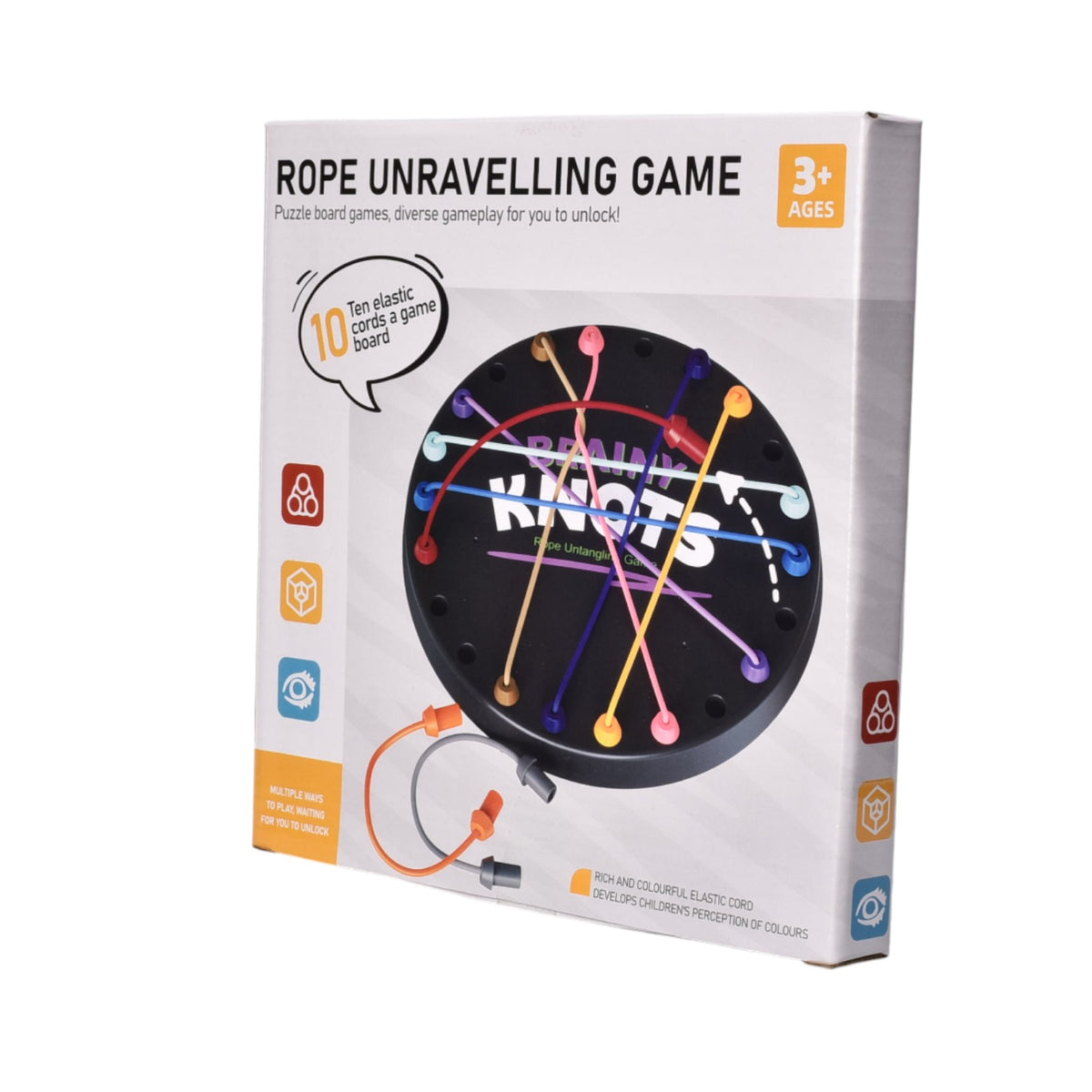 juego de mesa nudos de cuerdas familiar plastico dim:23x22