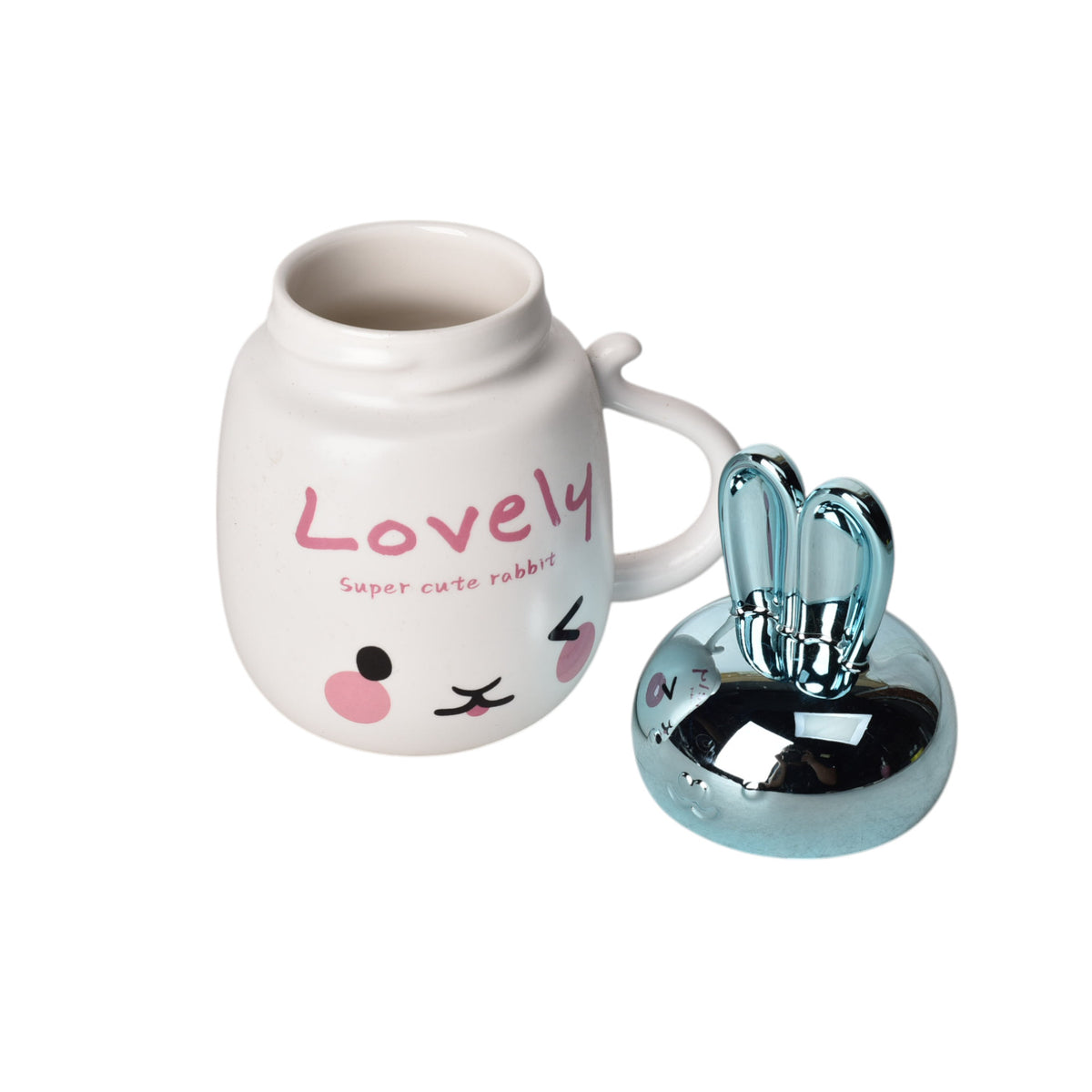 mug pocillo ceramica diseño conejos 380ml dim:9*9*12