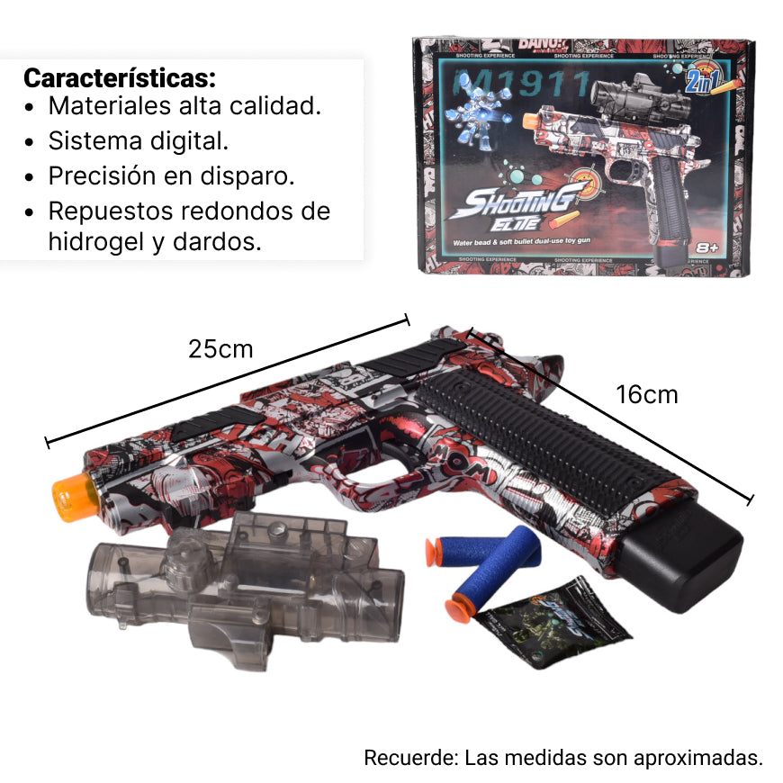 pistola de hidrogel recargable